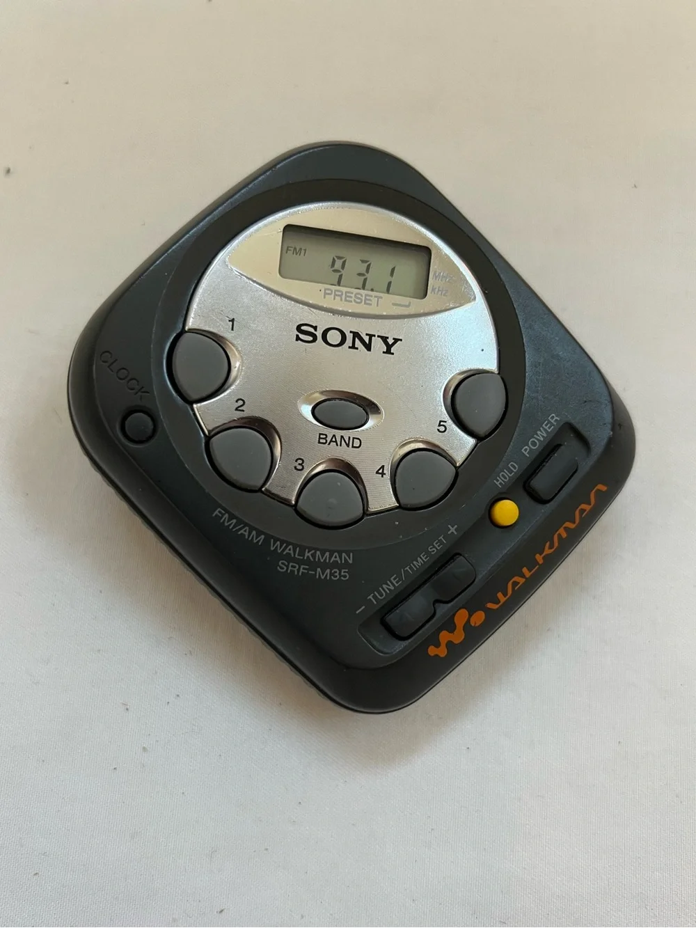 Sony SRF-M35 Black Walkman Portable Headphone Jack Radio AM/FM Stereo Receiver